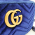 Gucci GG Marmont Blue Suede Small Matelassé Shoulder Bag