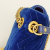 Gucci GG Marmont Matelassé Blue Suede Medium Shoulder Bag