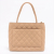 Chanel Medallion Tote Bag Beige Caviarskin Gold Metal