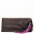 Gucci Nouveau Purple Leather Clutch Black Bamboo