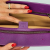 Gucci Nouveau Purple Leather Clutch Black Bamboo