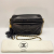 Chanel Camera Chain Bag Black Lambskin Leather