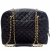 Chanel Vintage Black Matelassé Lambskin Shoulder Bag