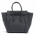 Celine Luggage Micro Shopper Navy Blue Leather