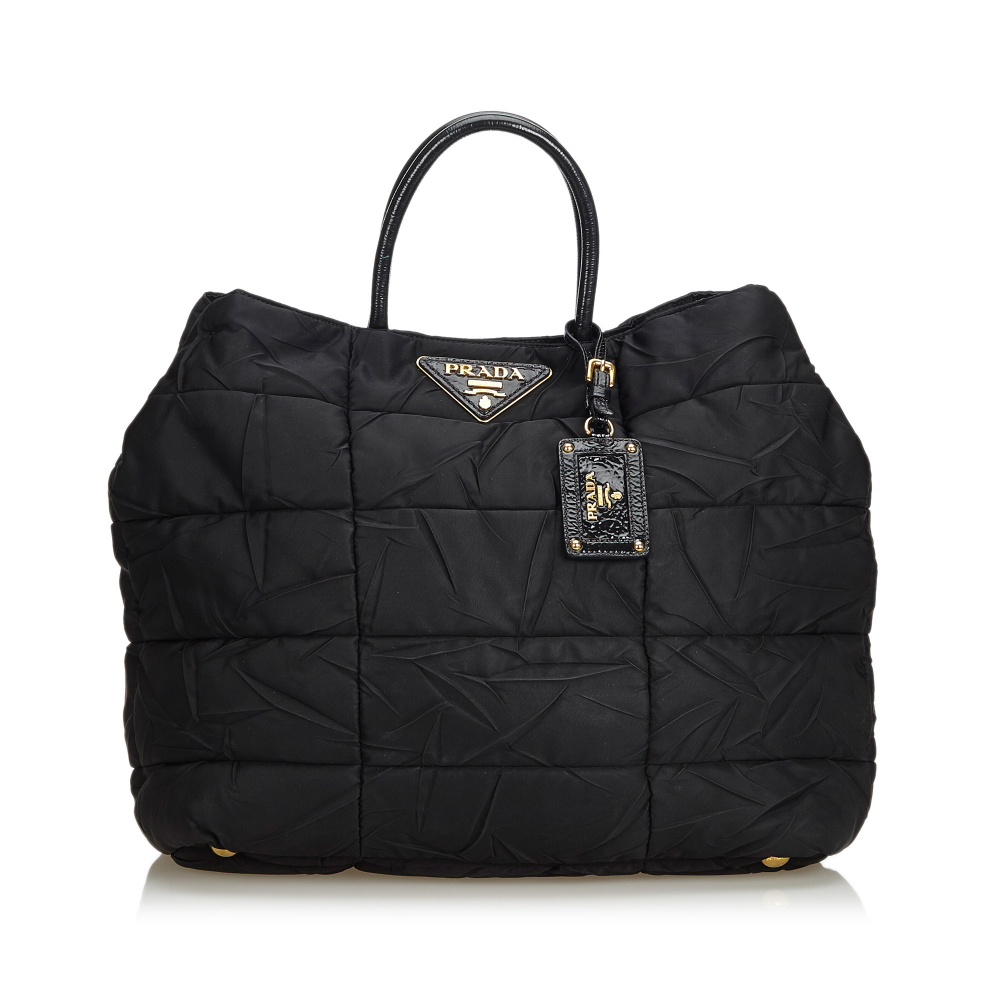 Prada quilted nylon tote online