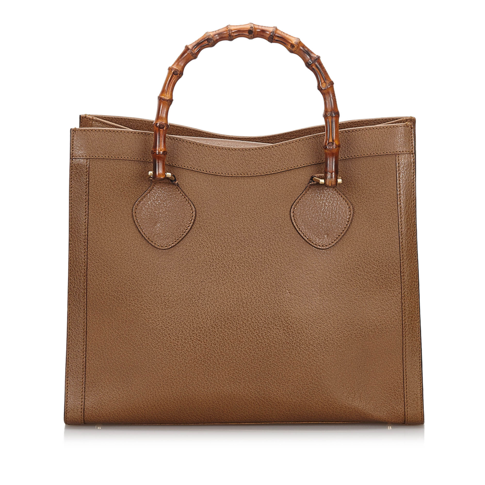 gucci bamboo leather tote