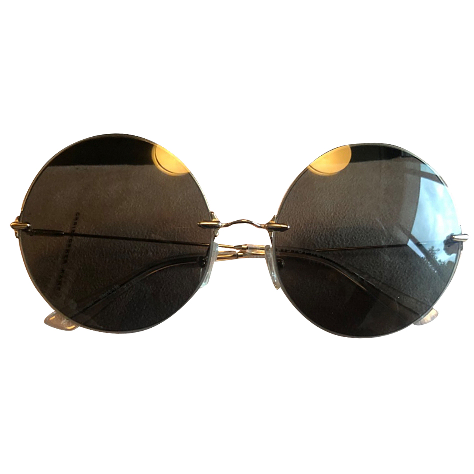 Buy Christopher Kane CK 0005S 001 Black Plastic Round Sunglasses Grey Lens  Online at desertcartOMAN