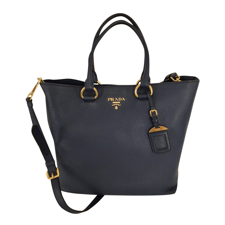 Prada 1BG865 Navy Blue Vitello