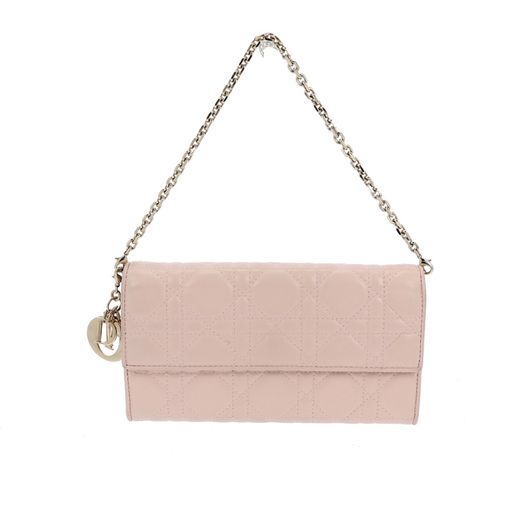Pink dior clutch sale