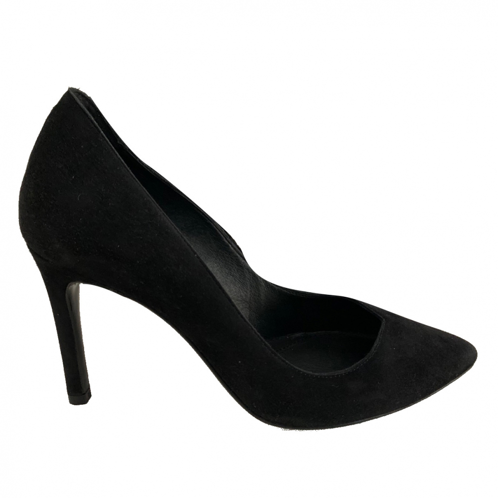 Escarpin noir daim sale