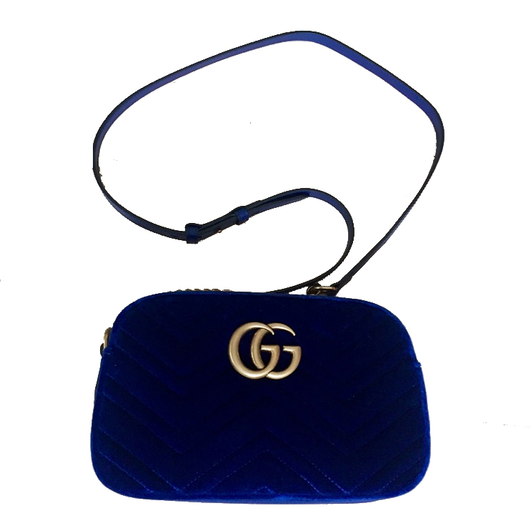 Gucci marmont velvet cobalt on sale blue