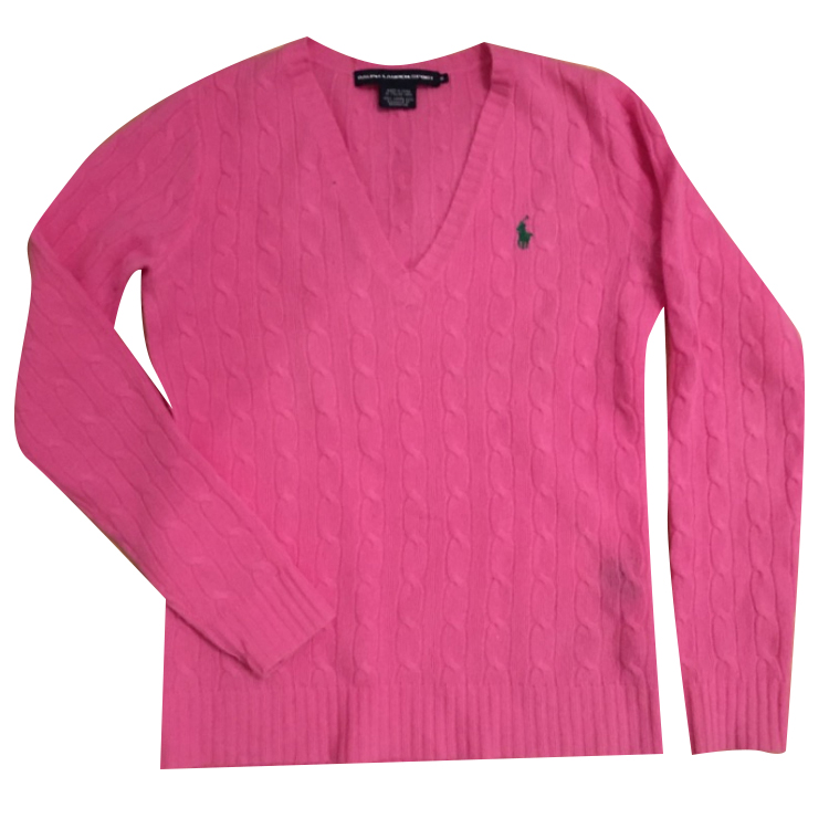 bright pink ralph lauren jumper