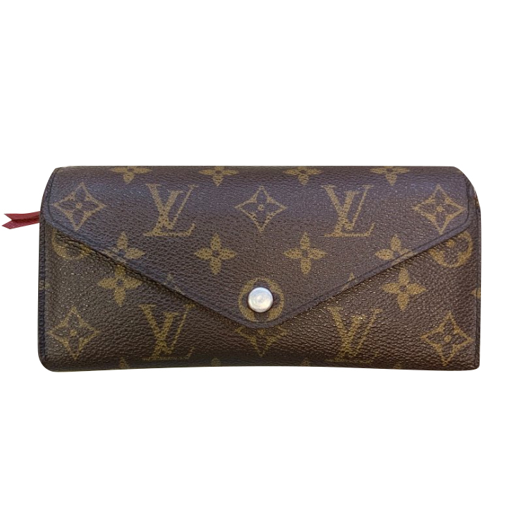 Louis Vuitton Groom Portefeuille Sarah Monogram Canvas Wallet Brown