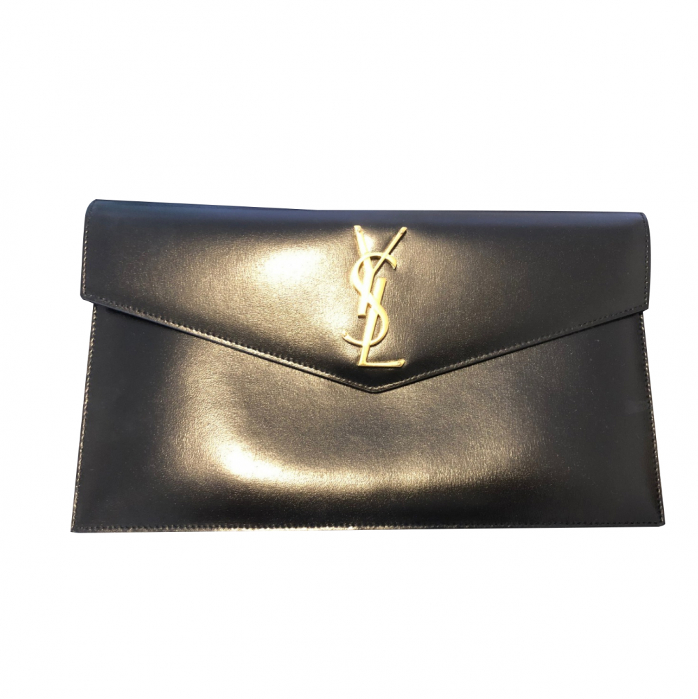 ysl uptown pouch in shiny smooth leather