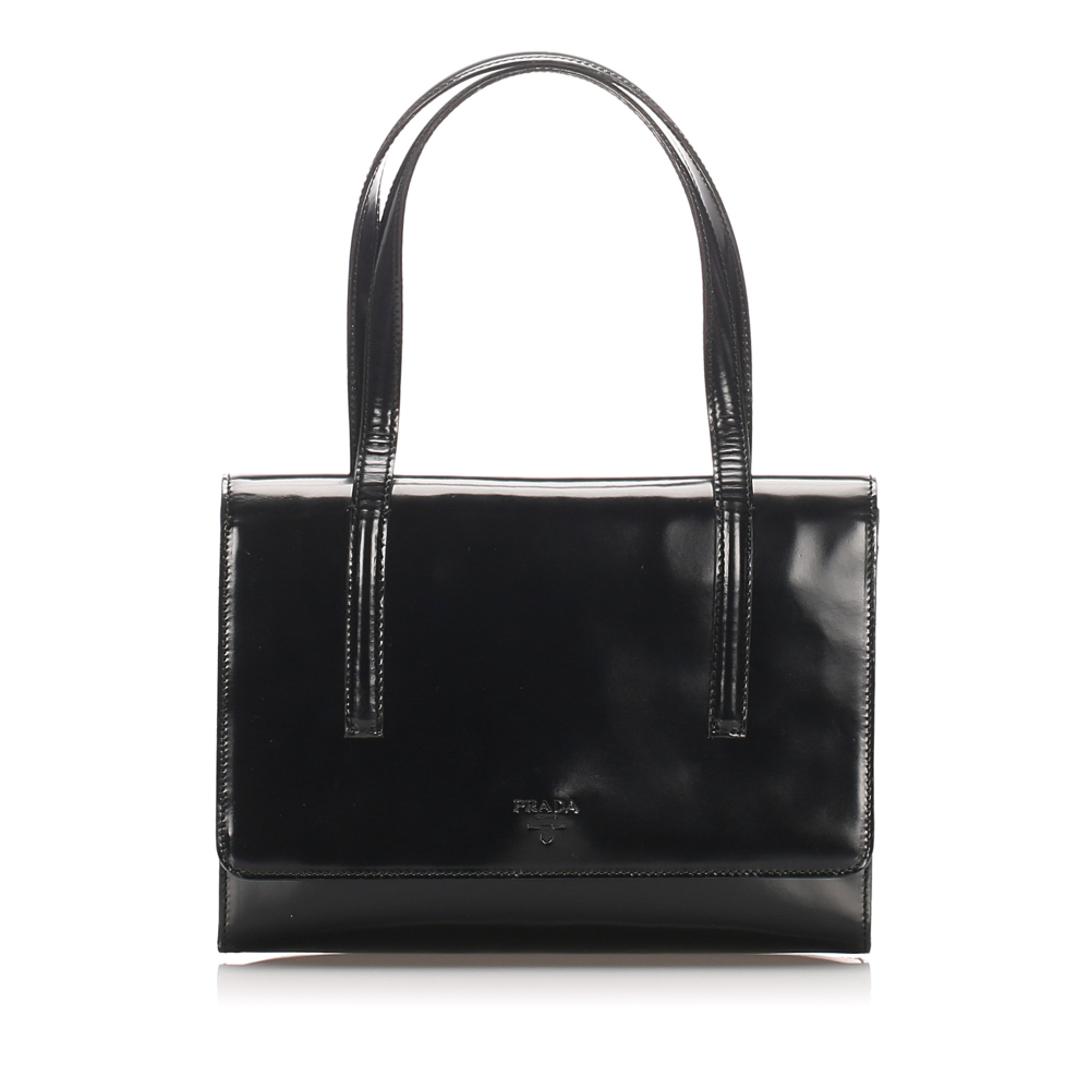 Prada AB Prada Black Calf Leather Handbag Italy