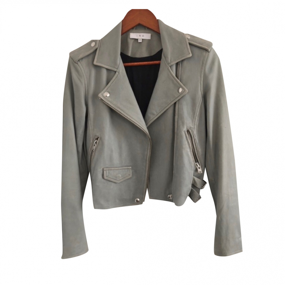 iro ashville leather jacket grey