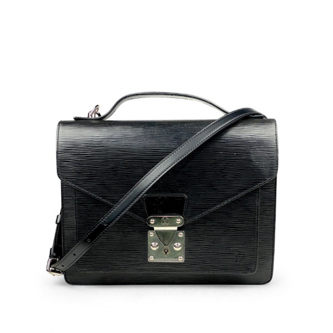 Louis Vuitton Black Epi Leather MONCEAU Bag