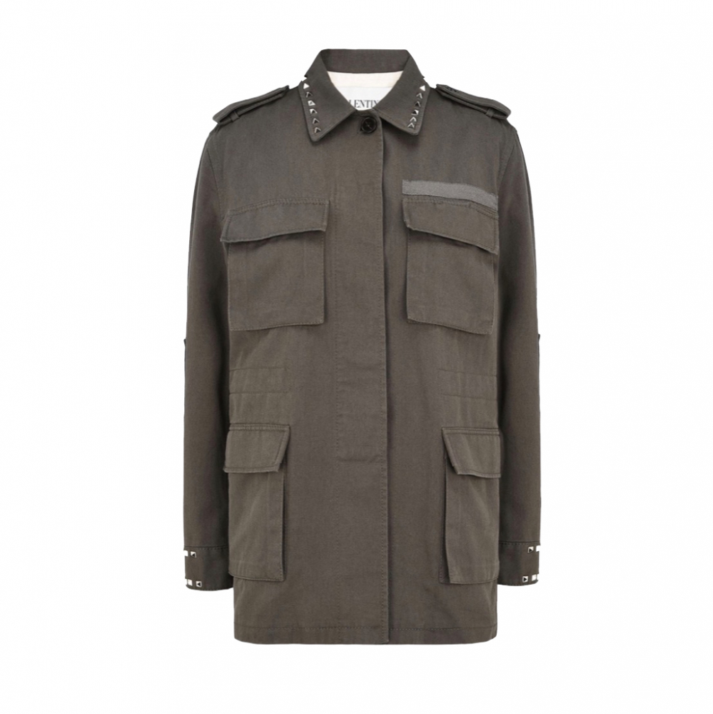 Valentino rockstud coat sales