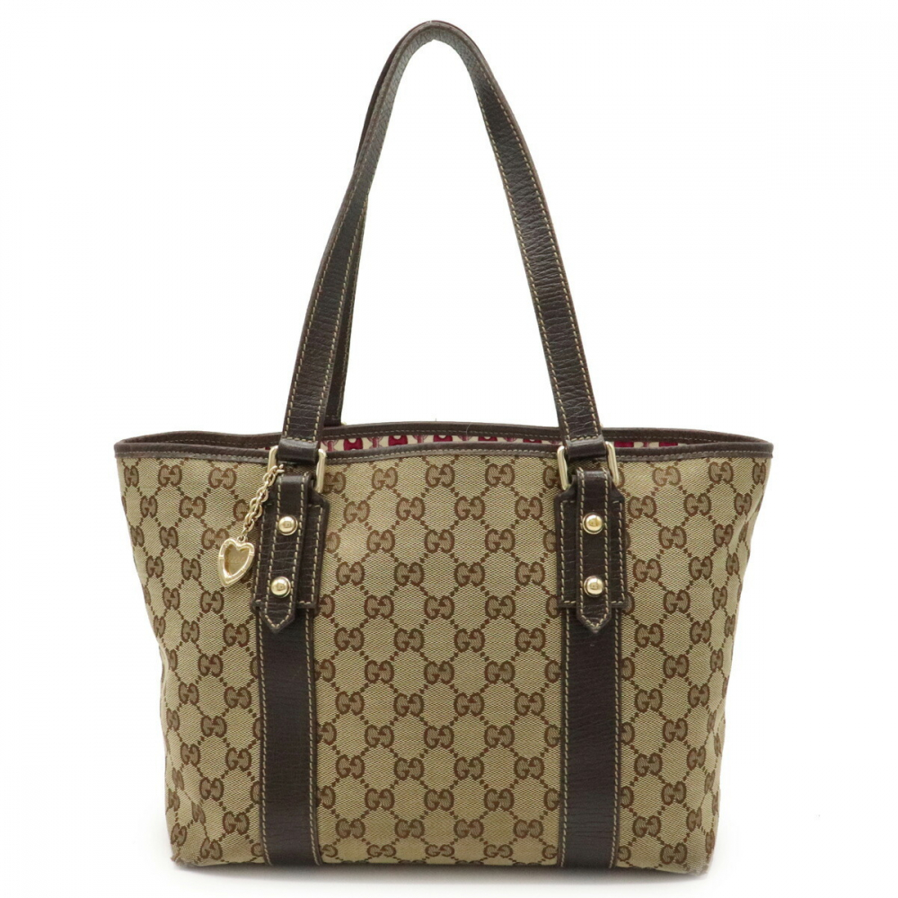 Gucci Gucci GG canvas EXCLUSIVE exclusive Nagoya 2006 tote bag leather khaki beige dark brown 170898