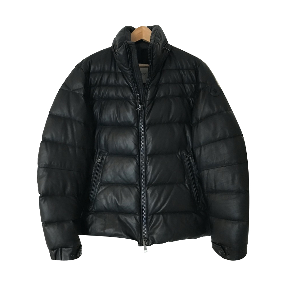 black leather jacket for men Moncler MyPrivateDressing