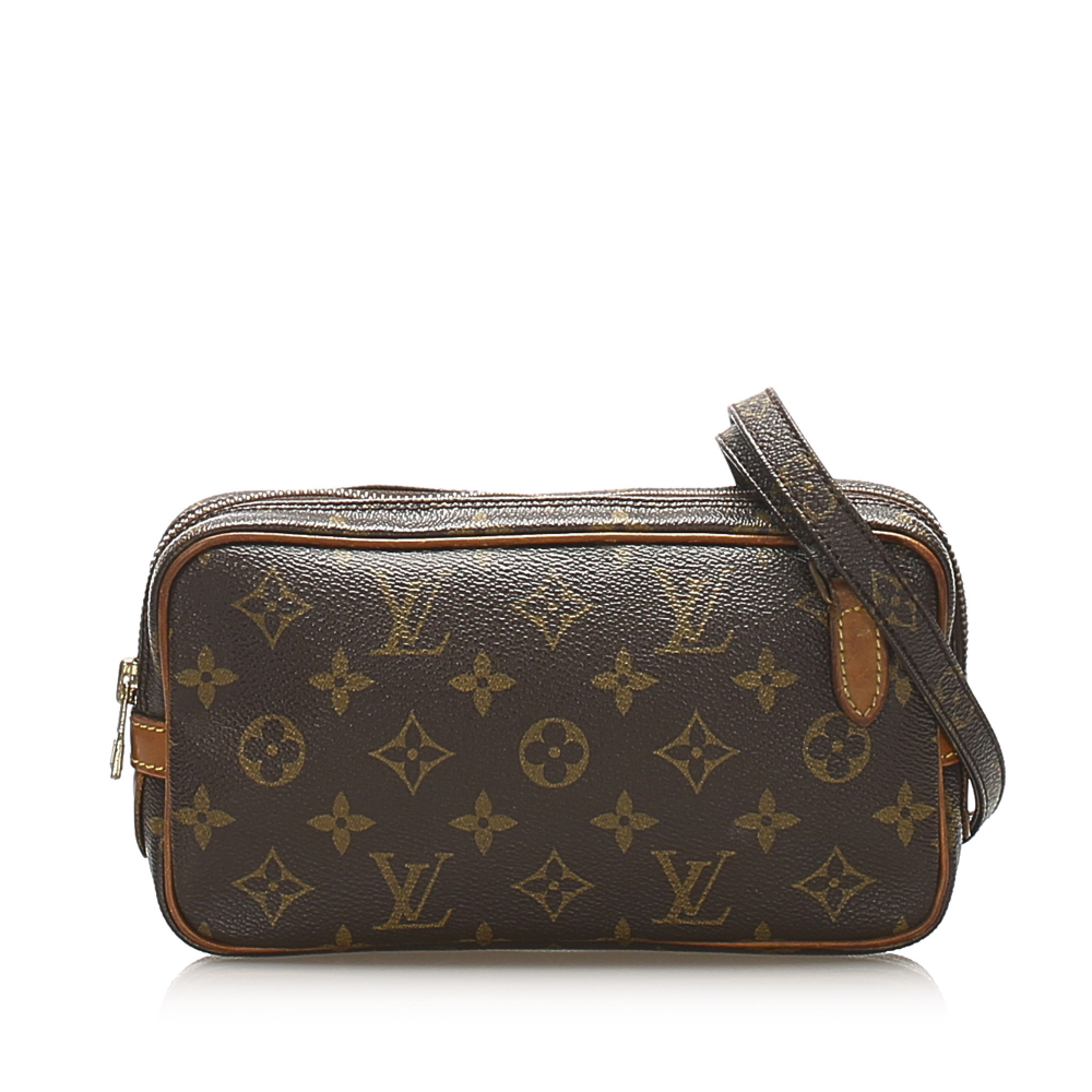 Louis Vuitton B Louis Vuitton Brown Monogram Canvas Canvas Monogram Marly Bandouliere France