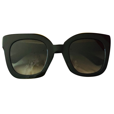 Round acetate sunglasses with star - Gucci