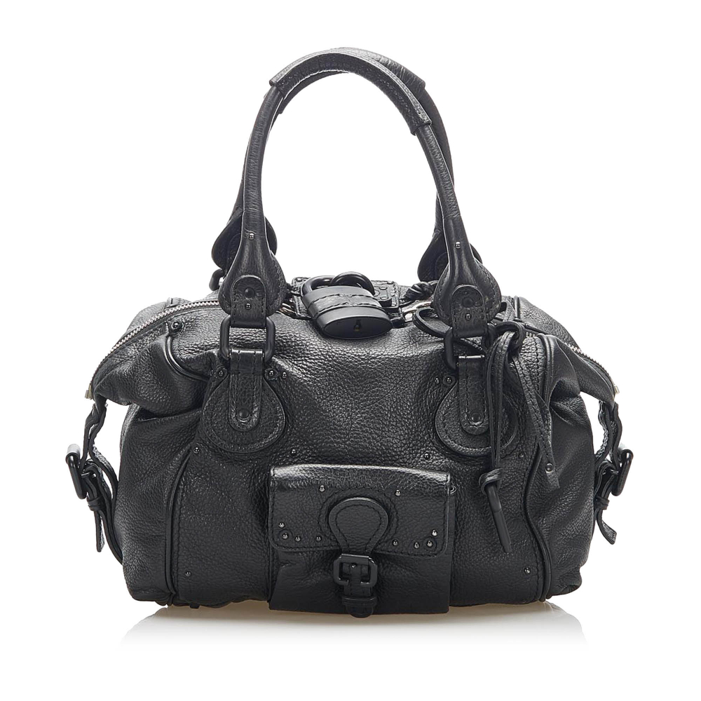 Chloé B Chloe Black Calf Leather Paddington Shoulder Bag France