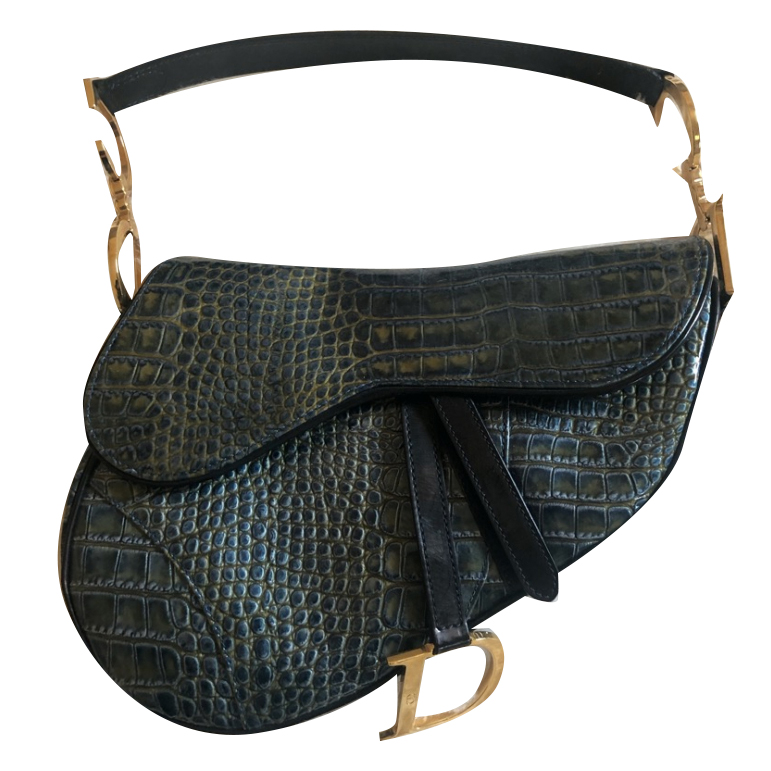 dior croc saddle bag