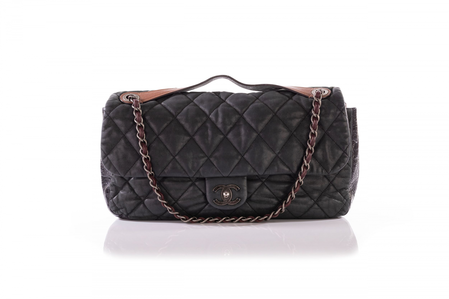 Chanel Quilted Leather In-the-Mix Jumbo Flap Bag