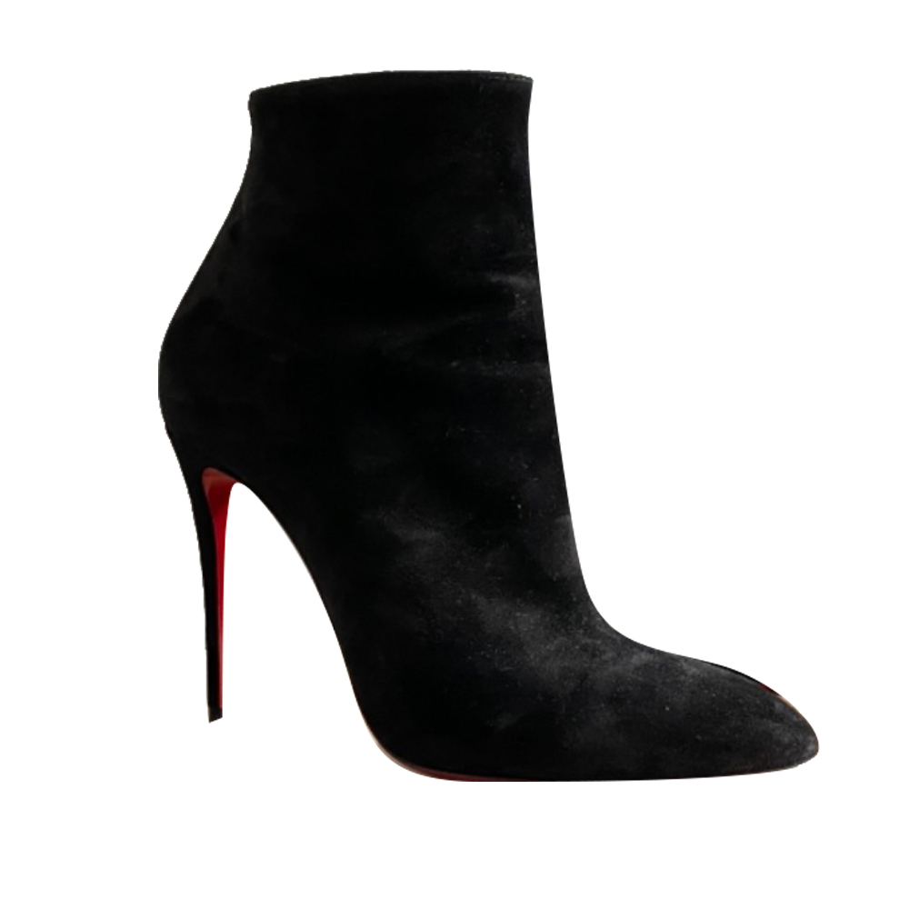 Christian Louboutin - Authenticated Heel - Velvet Black for Women, Never Worn, with Tag