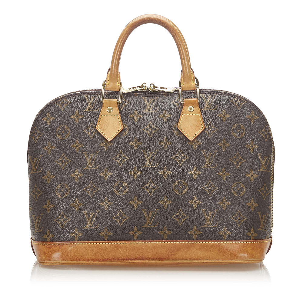 Louis Vuitton B Louis Vuitton Brown Dark Brown Monogram Canvas Canvas Monogram Alma PM France