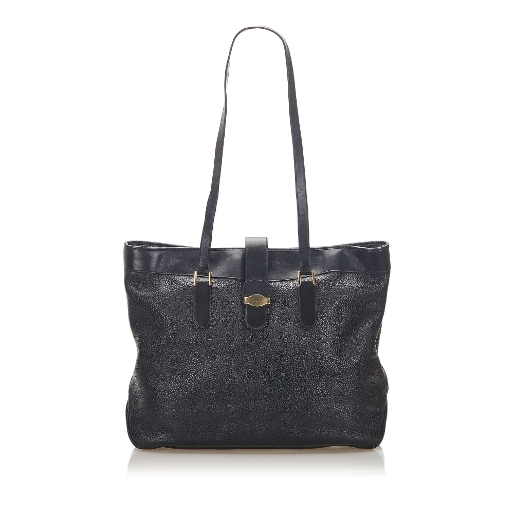 Christian Dior B Dior Black Calf Leather Tote Bag France