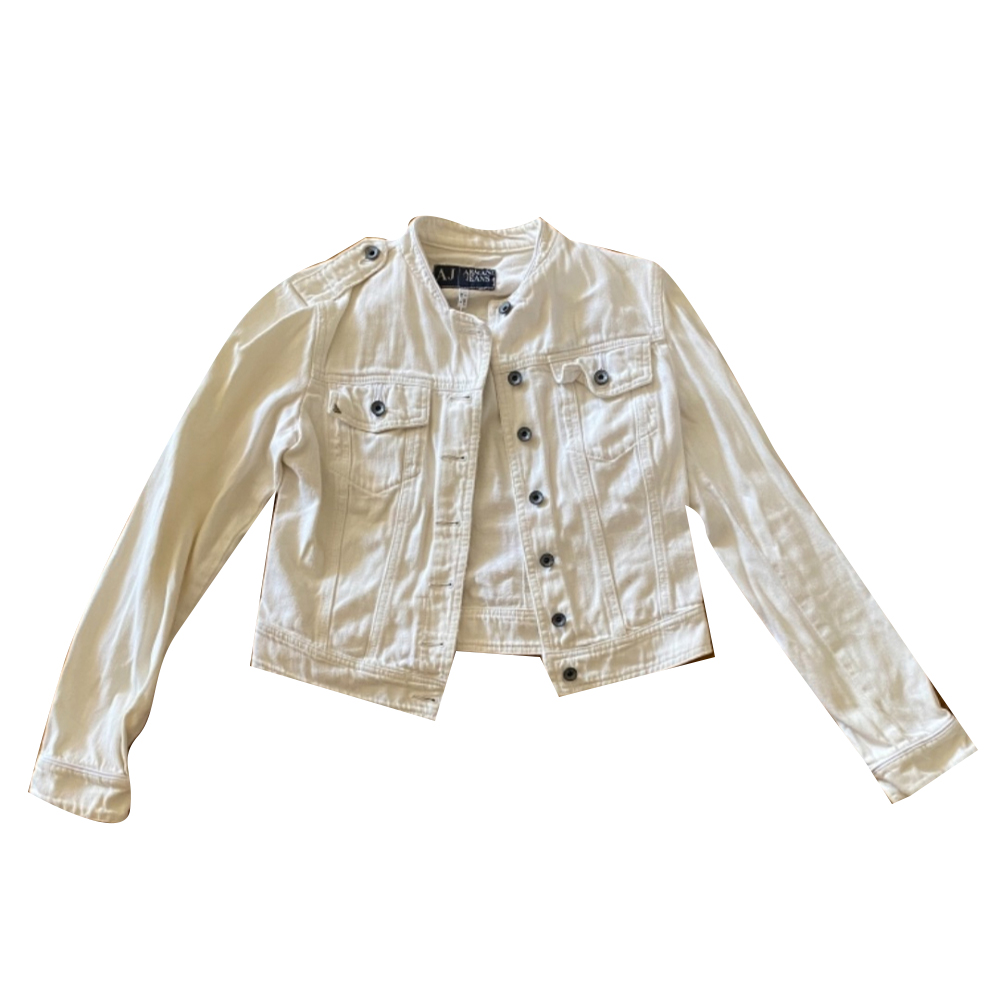 White jeans short jacket Armani Jeans MyPrivateDressing