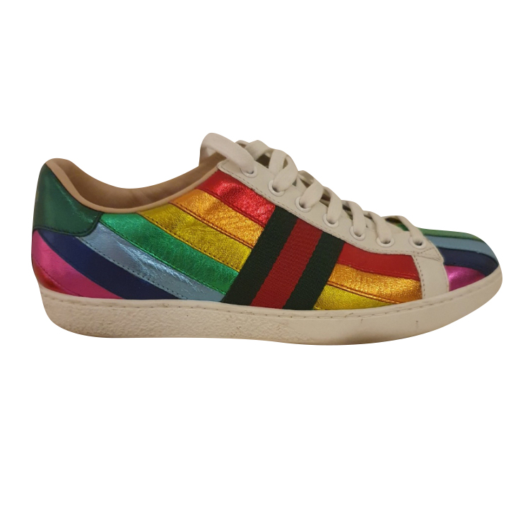 Gucci ace hot sale rainbow sneakers