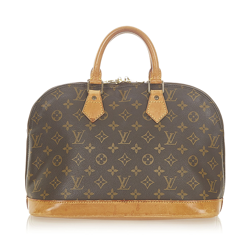 Louis Vuitton B Louis Vuitton Brown Dark Brown Monogram Canvas Canvas Monogram Alma PM France