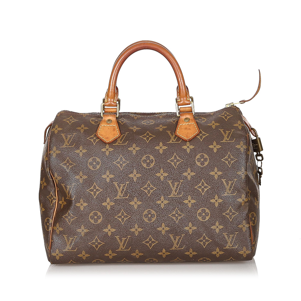 Louis Vuitton B Louis Vuitton Brown Monogram Canvas Canvas Monogram Speedy 30 France