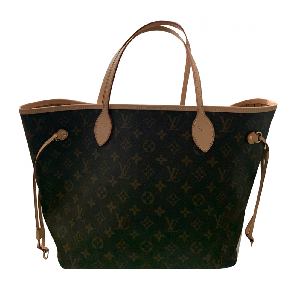 LOUIS VUITTON Tote Bag Neverfull MM Beige with Pouch Ladies with
