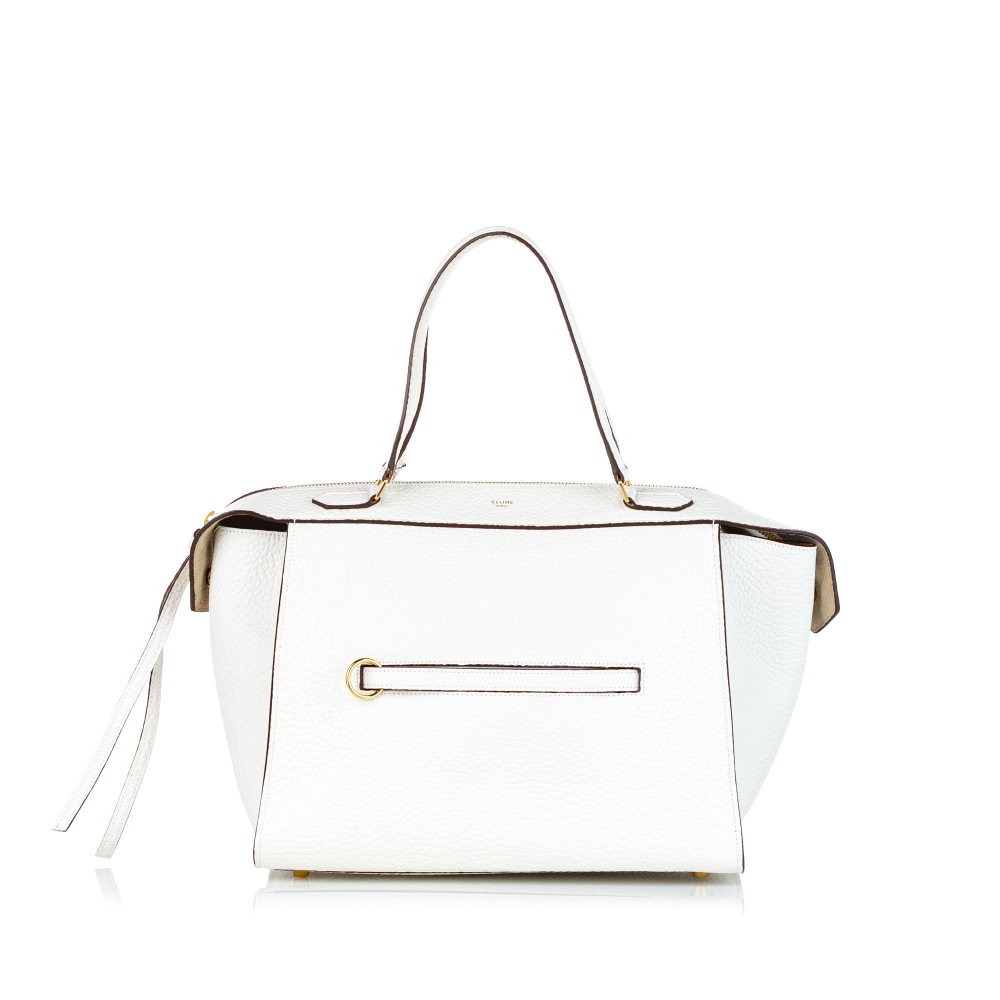 Celine B Celine White Calf Leather Tote Bag ITALY