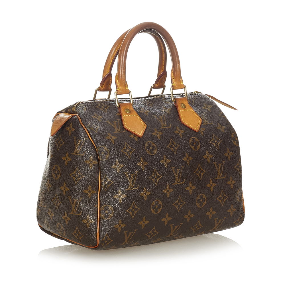 Louis Vuitton AB Louis Vuitton Brown monogram Canvas Canvas Monogram Speedy 25