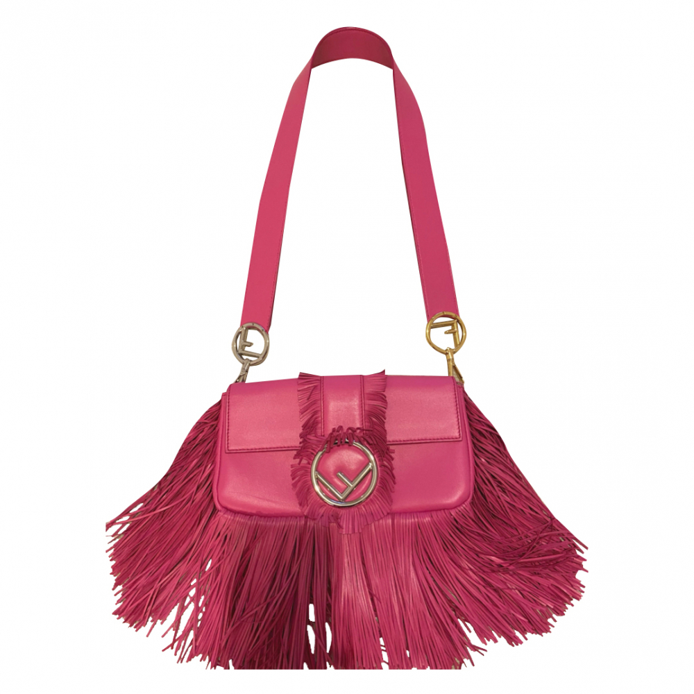 Fendi Fringed Lambskin Leather Baguette