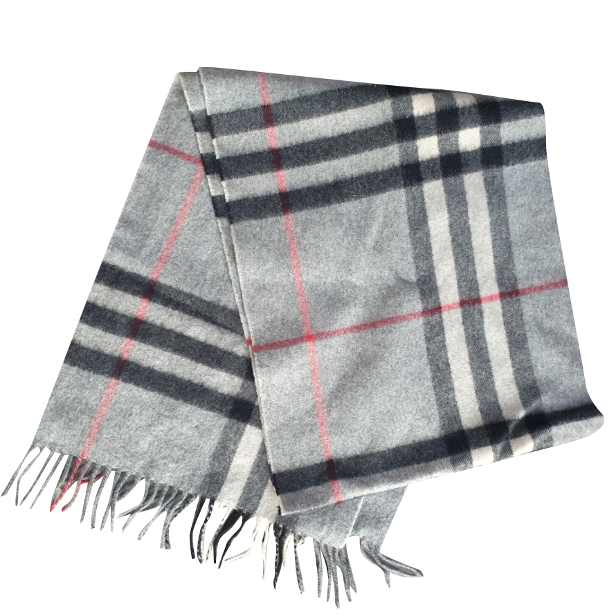 Burberry scarf grey red best sale