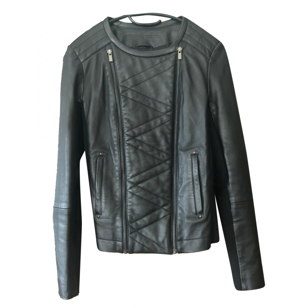 Veste en cuir comptoir des cotonniers hot sale