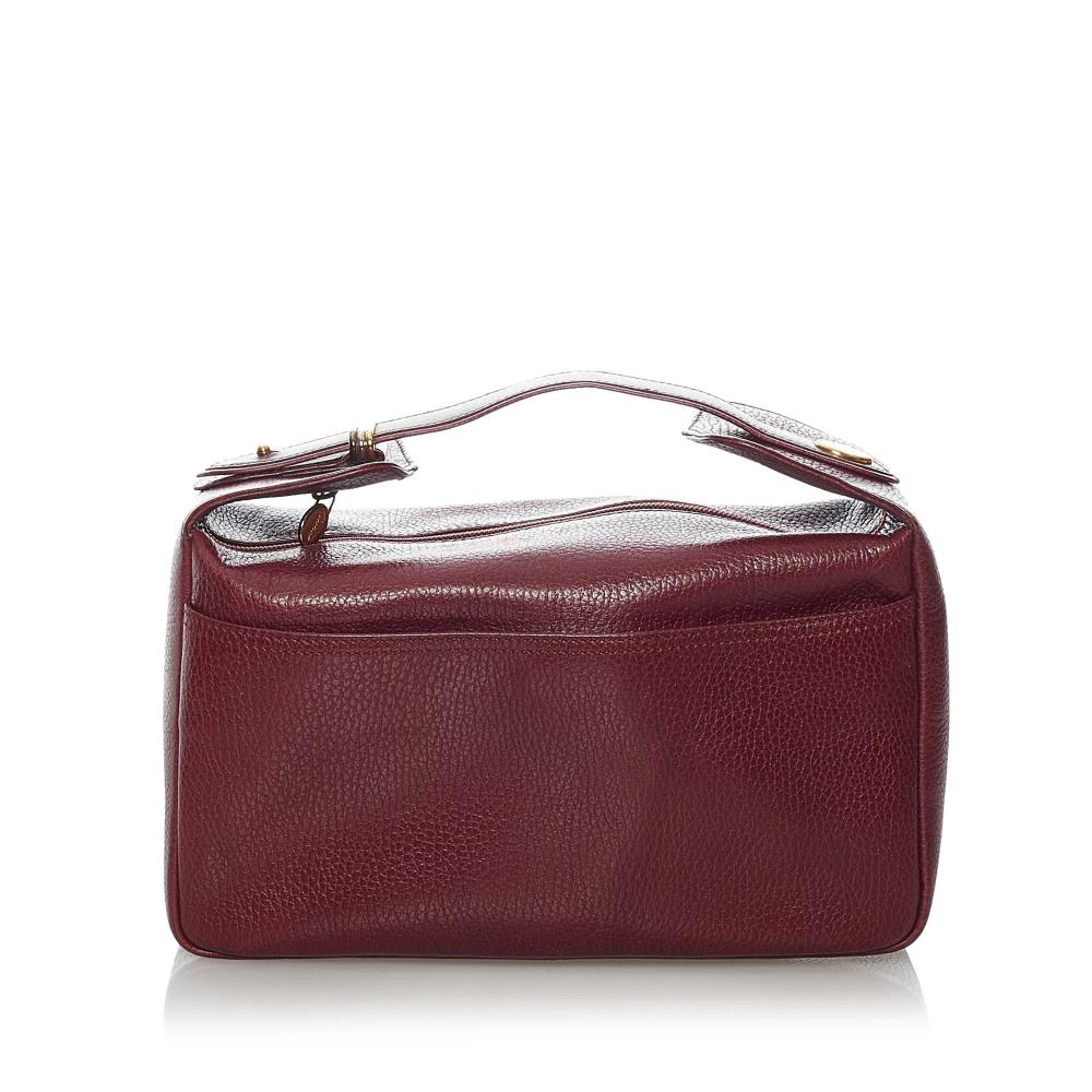 Cartier B Cartier Red Bordeaux Calf Leather Must de Cartier Handbag France