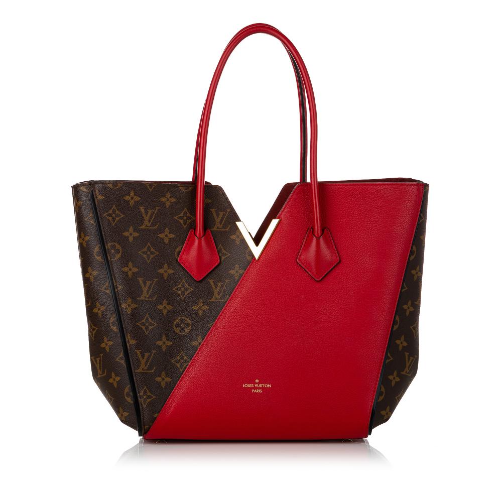 Louis Vuitton B Louis Vuitton Brown with Red Monogram Canvas Canvas Monogram Kimono MM France