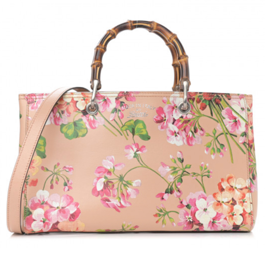 Gucci Bamboo floral tote Medium - like new !  RRP 2000 usd