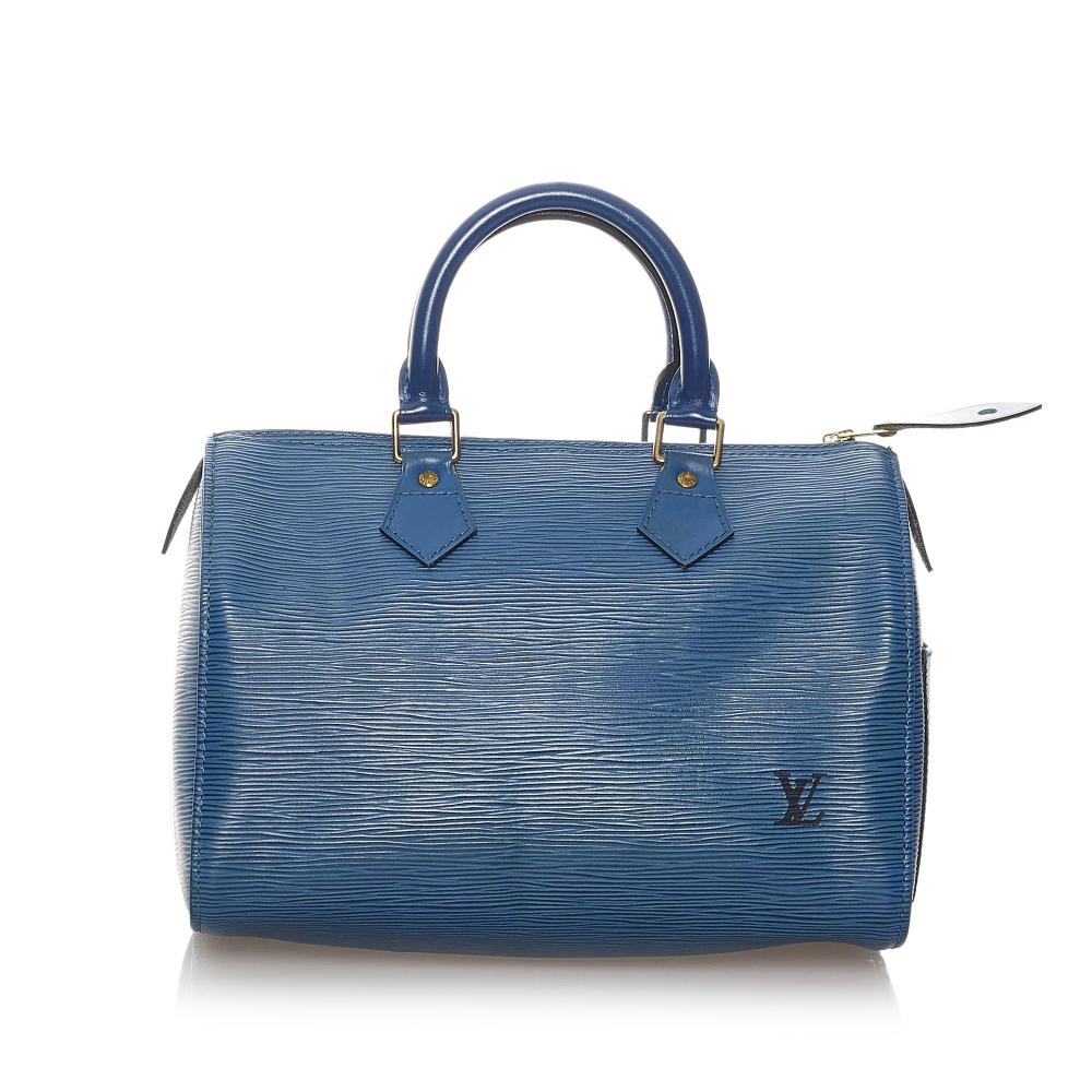 Louis Vuitton B Louis Vuitton Blue Epi Leather Leather Epi Speedy 25 FRANCE