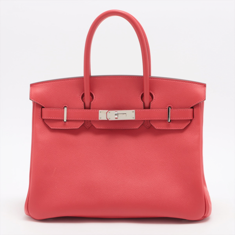 Hermès Hermes Birkin 30 Veau Epsom Bougainvillea Red Pink Palladium