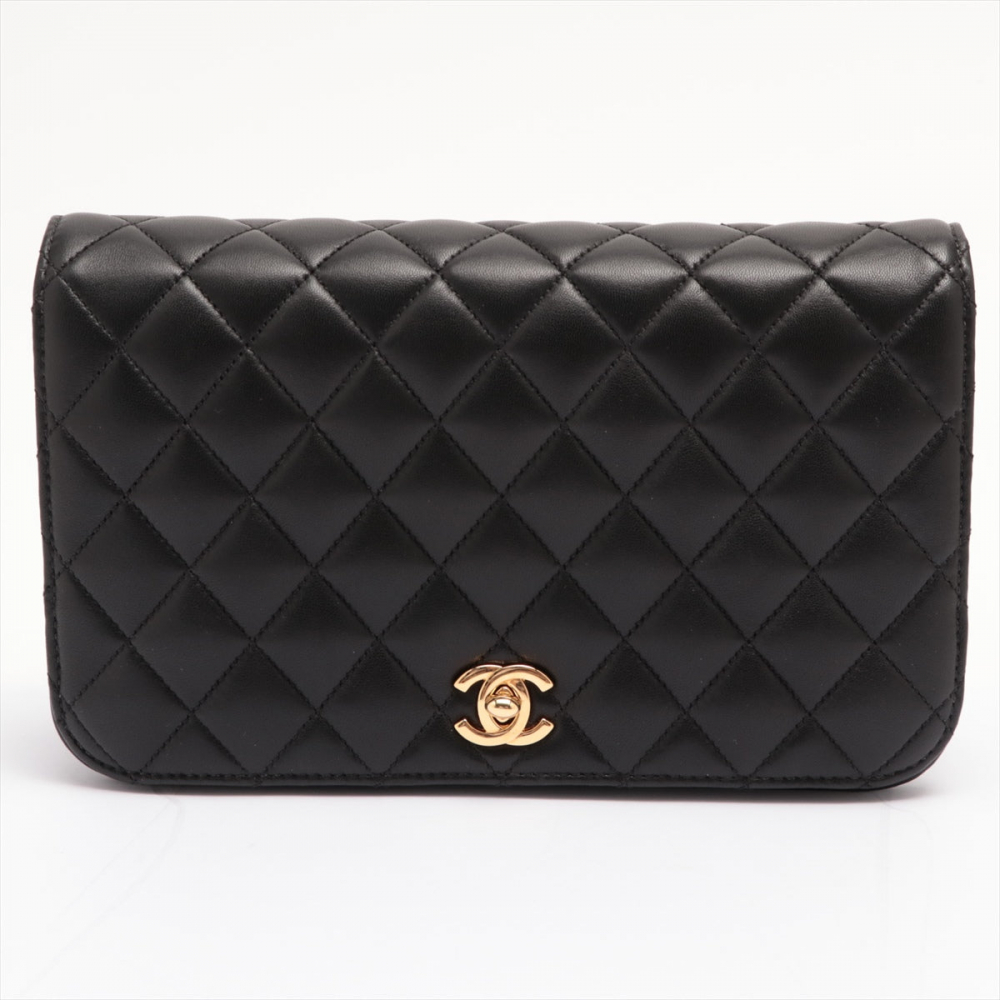 Chanel Full Flap Matelasse Lambskin leather Gold Metal