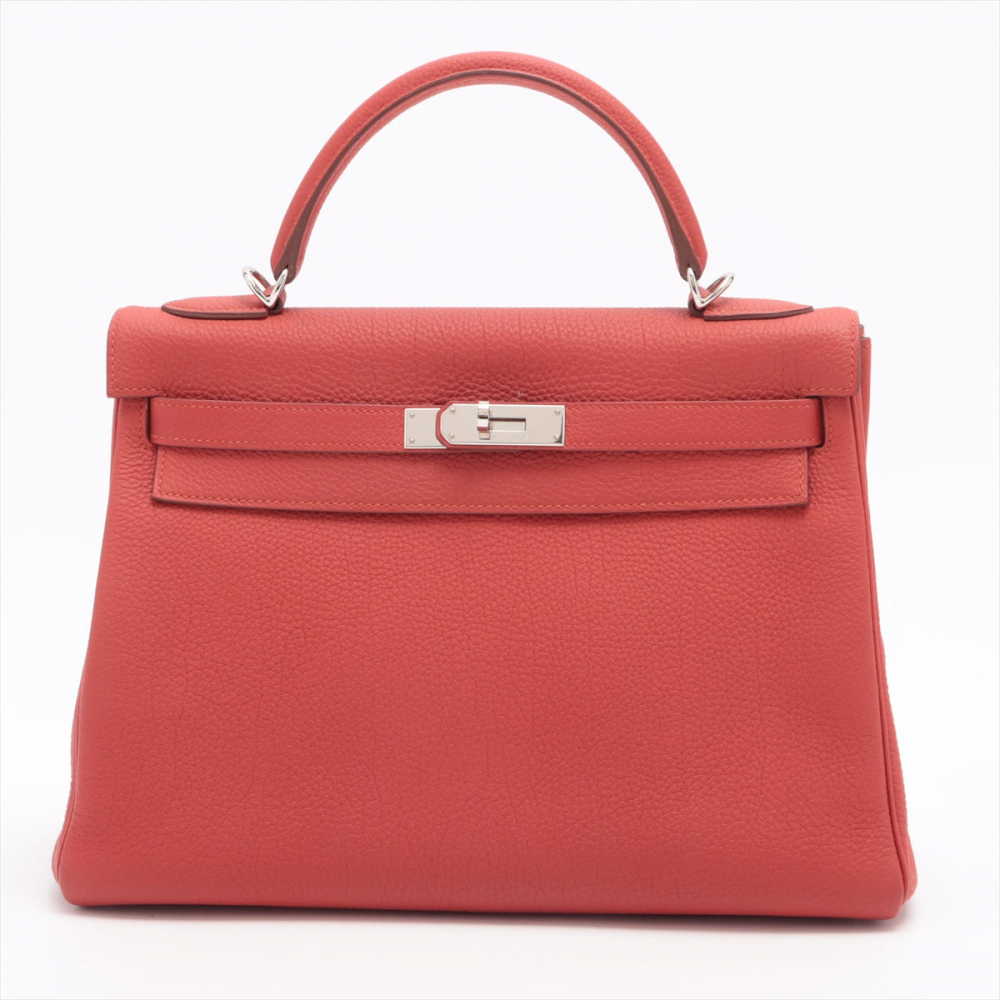 Hermès Hermes Kelly 32 Retourne Togo Geranium Palladium