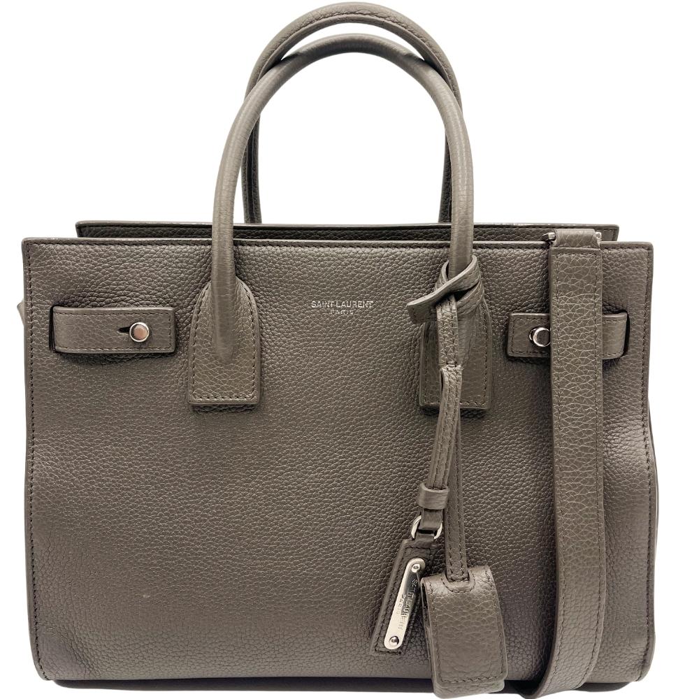 Yves Saint Laurent Sac de Jour Tote Baby in Grey Leather